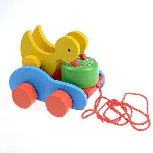 Remorque En Forme De Canard Pour Enfant, Jouet En Bois, Mignon, Nou... on Productcaster.