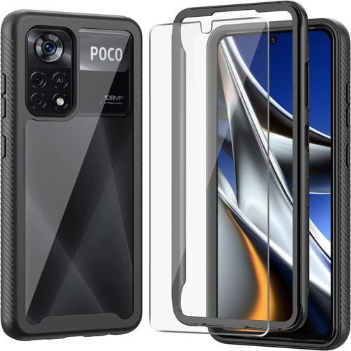 Coque Pour Xiaomi Poco X4 Pro 5g Avec Protection D'écran En Verre T... on Productcaster.