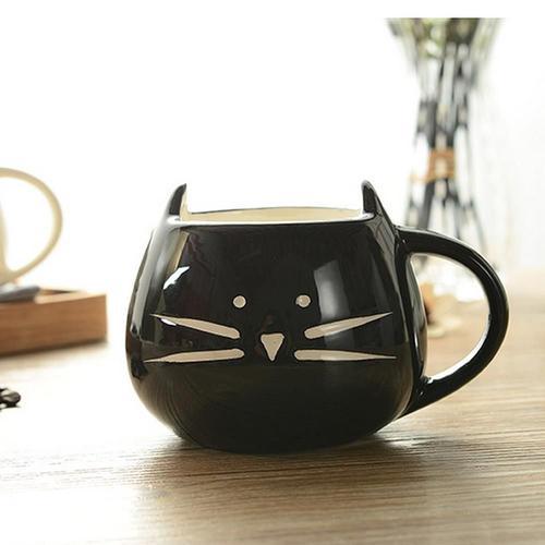 Tasse Café Lait Chat Blanc/Noir 420ml, Tasse En Céramique Pour Amou... on Productcaster.