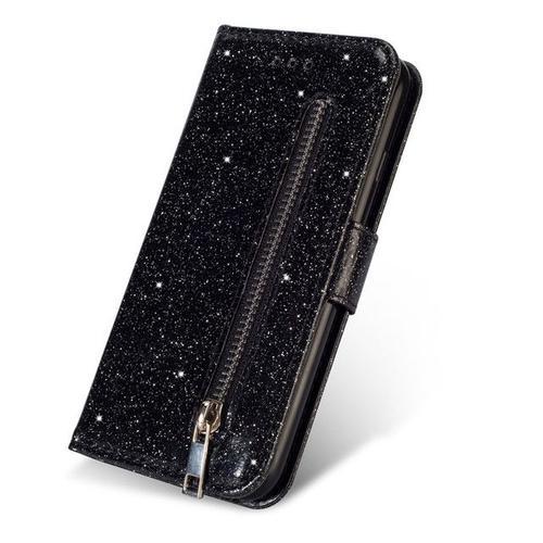 Étui En Cuir À Paillettes Pour Xiaomi Support À Rabat De Luxe Étui ... on Productcaster.