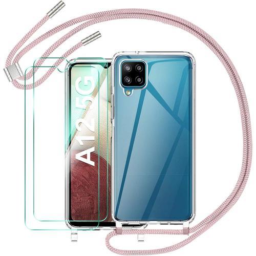 Coque Avec Corde Pour Samsung Galaxy A12 M12 Et Lot De 2 Verres Tre... on Productcaster.