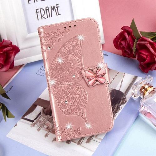 Portefeuille Papillon Fleur Étui En Cuir Samsung Galaxy A03 A04s A1... on Productcaster.