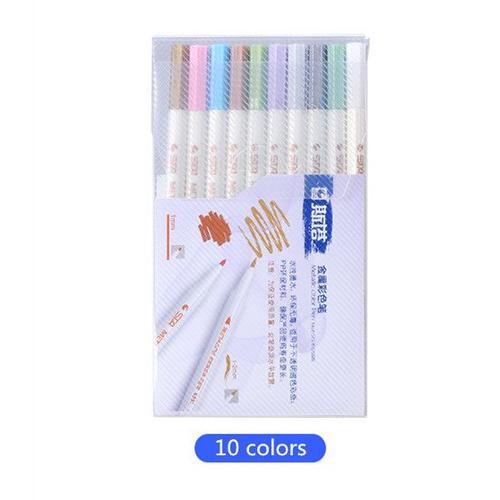 Stylo À Brosse Souple Pour Scrapbooking, 10 Couleurs, Pour Bricolag... on Productcaster.