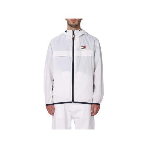 Coupe Vent Tommy Jeans Flag Badge Homme Blanc on Productcaster.