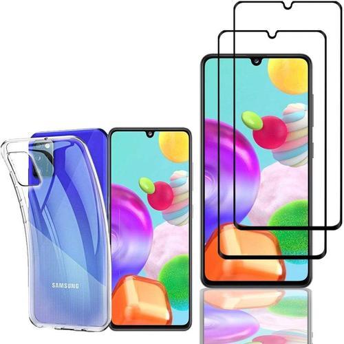 Coque Et Verre Trempé Écran Pour Samsung Galaxy A41 6.1"", Coque Si... on Productcaster.