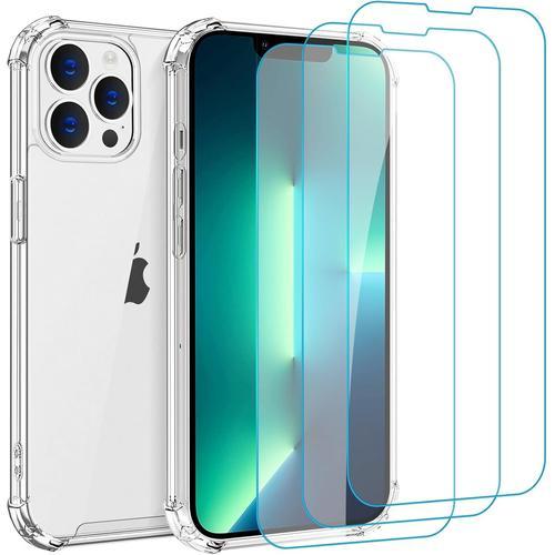 Coque Pour Iphone 13 Pro Max Avec 3 Protecteurs D'écran En Verre Tr... on Productcaster.