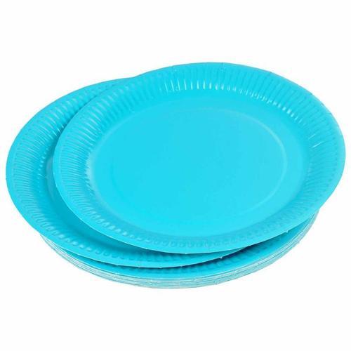 Paris Prix - Lot De 20 Assiettes En Carton "Vitamine" 23cm Bleu on Productcaster.