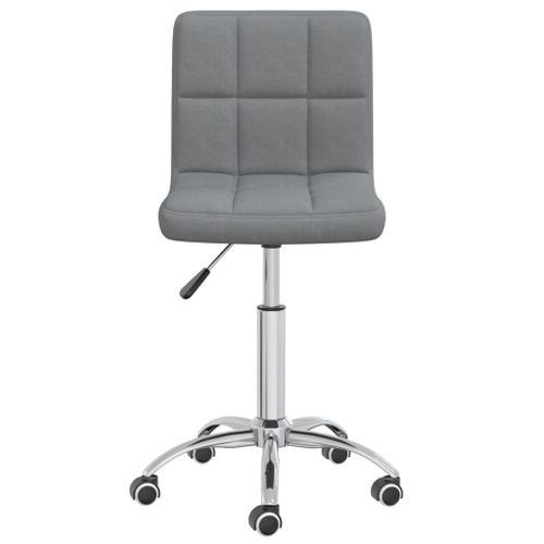 Vidaxl Chaise Pivotante De Salle À Manger Gris Clair Tissu on Productcaster.