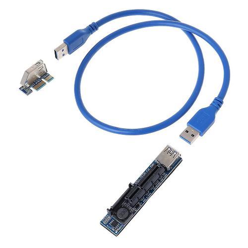 Usb3.0 Adapter Card PCI-E1X to X4 PCI E Graphics Card Extension Cab... on Productcaster.