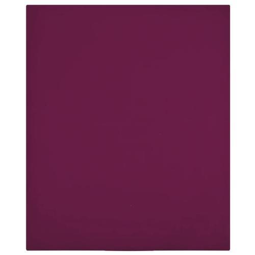 Vidaxl Drap-Housse Jersey Bordeaux 180x200 Cm Coton on Productcaster.