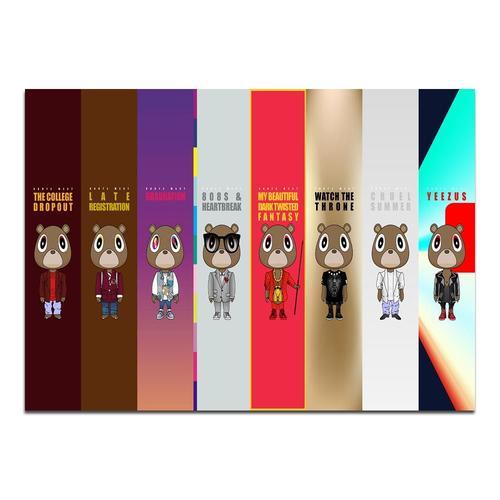 Affiche Kanye West De Couverture D'album, Décor De Maison, Toile No... on Productcaster.