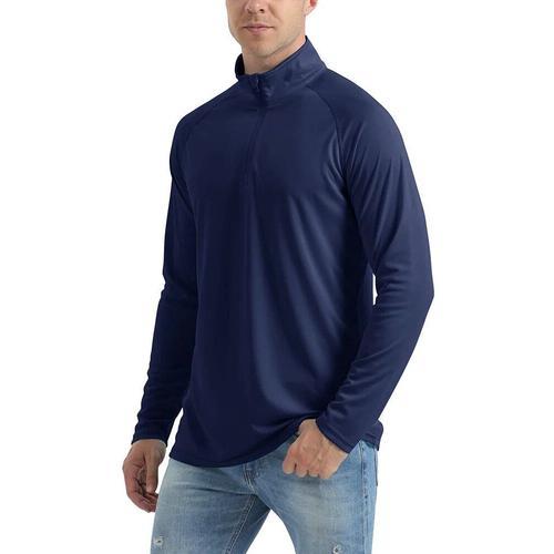 Kefitevd T-Shirts À Manches Longues Upf 50+ Pour Hommes,1/4 De Zip,... on Productcaster.