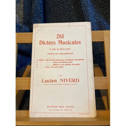 Lucien Niverd 285 Dictées Musicales A Une Et Deux Voix Partition Ma... on Productcaster.