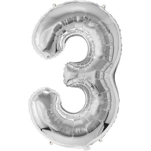 Ballons Anniversaire 3 Ans Couleur Argent De 100Cm \ Décoration Bal... on Productcaster.