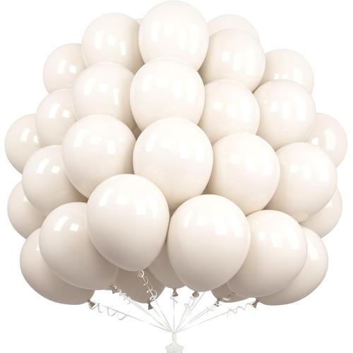 Ballons Blanc Sable, 50 Pièces 12 Pouces Blanc Sable Ballons, Ballo... on Productcaster.