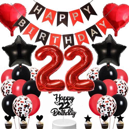 Ballon 22 Ans Anniversaire Femme, Decoration Anniversaire 22 Ans Ho... on Productcaster.