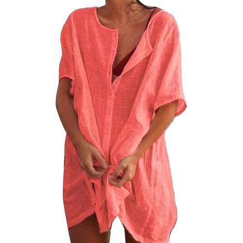 Robe De Plage Pour Femme Bikini Couvrir Avec Encolure Ronde Patte D... on Productcaster.