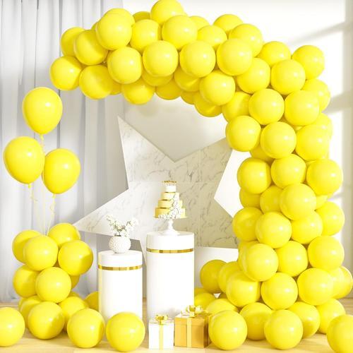 Ballons Jaune, 100Pièces 10Pouces Mat Jaune Latex Ballon Arche Guir... on Productcaster.