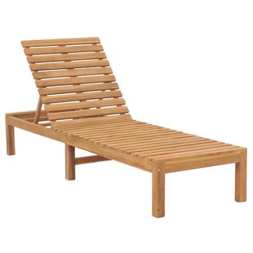 Vidaxl Chaise Longue Bois De Teck Solide on Productcaster.