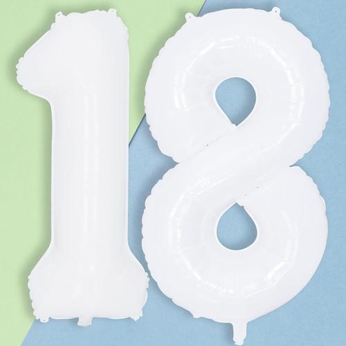 Ballon Blanc En Forme De Chiffre Taille Xxl Décoration D'Anniversai... on Productcaster.