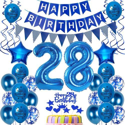 Ballons 28 Ans Homme Anniversaire Décoration Ballon Décoration 28 A... on Productcaster.