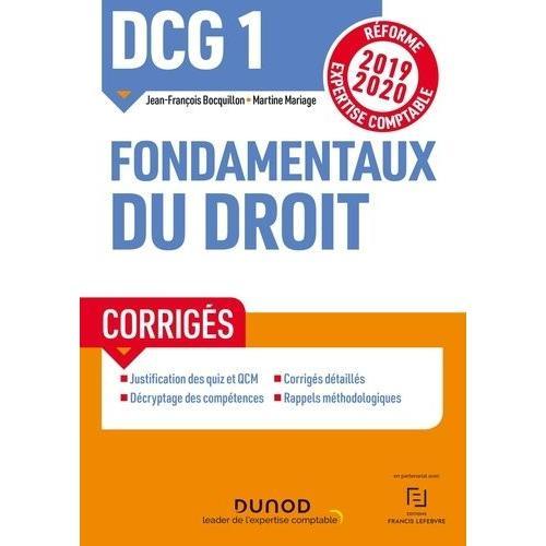 Dcg 1 Fondamentaux Du Droit - Corrigés on Productcaster.