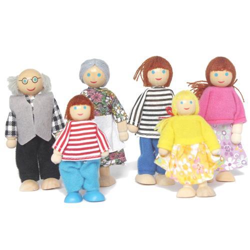 Ensemble De Petits Jouets En Bois, Maison De Poupée Heureuse, Figur... on Productcaster.