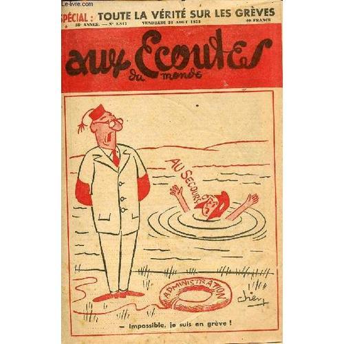 Aux Ecoutes Du Monde N°1.517 35e Année Vendredi 21 Août 1953 - Spéc... on Productcaster.