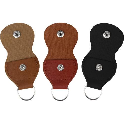 3pcs Porte-Clés Guitare Et Basse Porte-Médiators, Portable Cuir Pu ... on Productcaster.