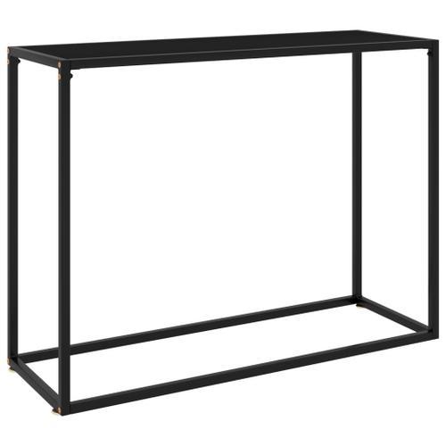 Vidaxl Table Console Noir 100x35x75 Cm Verre Trempé on Productcaster.