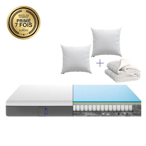 Emma | Pack Hybride 160x200 | Matelas Mémoire De Forme + Ressorts |... on Productcaster.