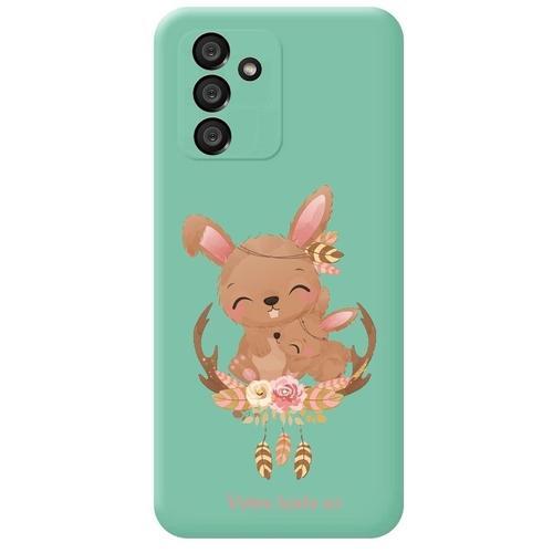 Coque Turquoise Galaxy A14 5g Lapin Maman Personnalisee on Productcaster.