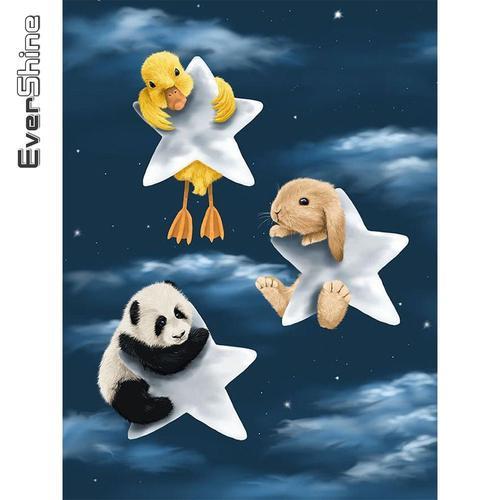 Peinture Diamant Thème Lapin, Broderie 5d, Panda, Animaux, Image En... on Productcaster.