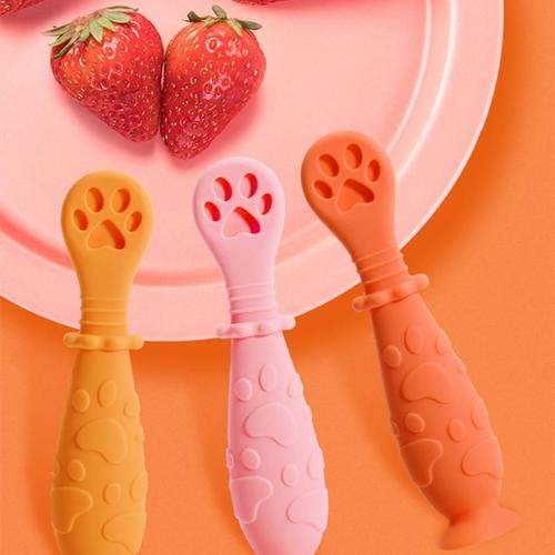 Cuillère De Dentition En Silicone Pour Bébés De 4 À 12 Mois, 2 Pièc... on Productcaster.