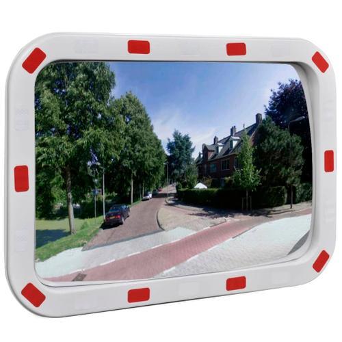 Miroir De Trafic Convexe Rectangulaire 40x60cm Avec Réflecteurs on Productcaster.