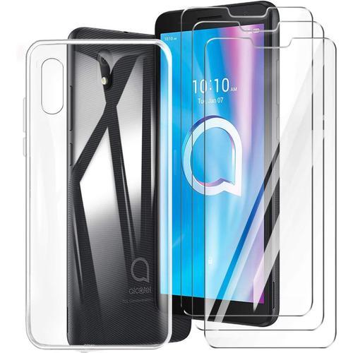 Coque Pour Alcatel 1b 2020 & 3 X Film Protection D'écran En Verre T... on Productcaster.