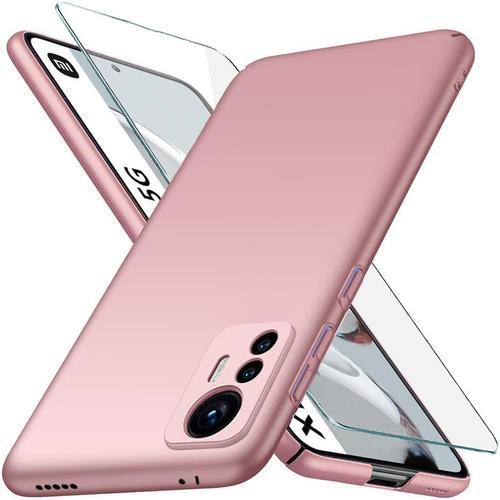 Pour Coque Xiaomi 12t 5g & Verre Trempé Protection Écran, Or Rose T... on Productcaster.