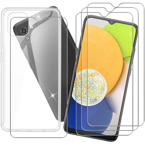 Coque + 4 Pièces Verre Trempé Pour Samsung Galaxy A03 6.50 Pouces C... on Productcaster.