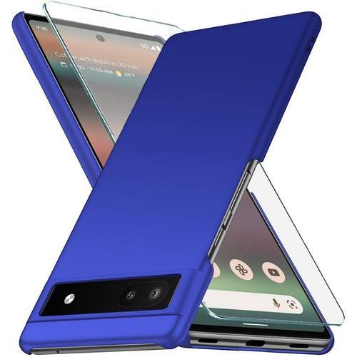 Pour Coque Google Pixel 6a 5g & Verre Trempé Protection Écran Bleu ... on Productcaster.