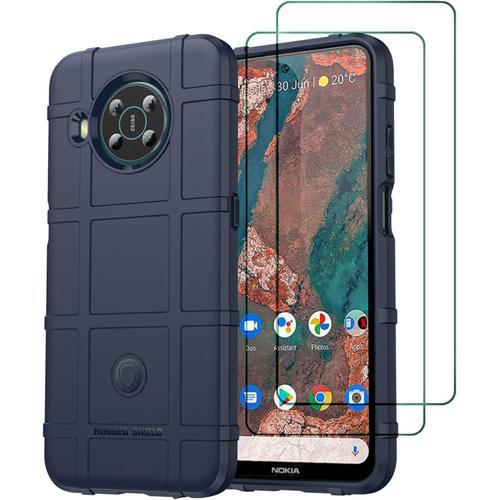 Coque Pour Nokia 1.4, Coque Nokia 1.4 Et 2 Verre Trempé Fibre De Ca... on Productcaster.