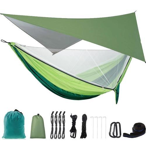 Hamac de camping avec bâche anti-pluie et moustiquaire,tente,sangle... on Productcaster.