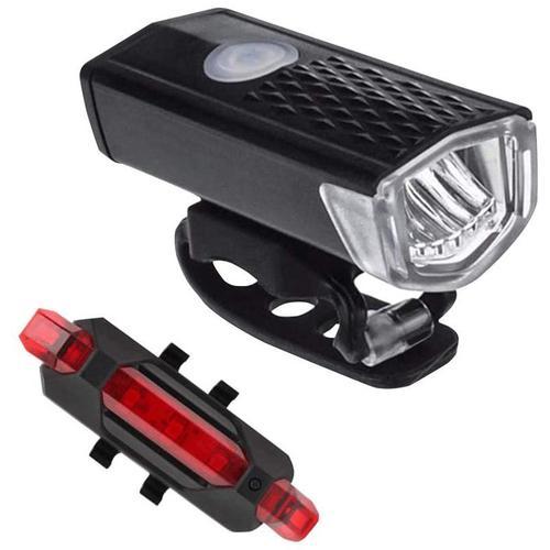 Phare De Vélo Rechargeable Par Usb Ensemble De Feux Arriere A Lumie... on Productcaster.