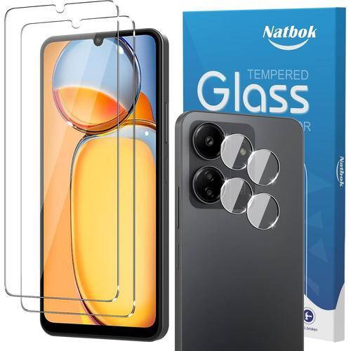 2+2 Pièces Verre Trempé Pour Xiaomi 13c/Poco C65 Avec 2 Caméra Arri... on Productcaster.