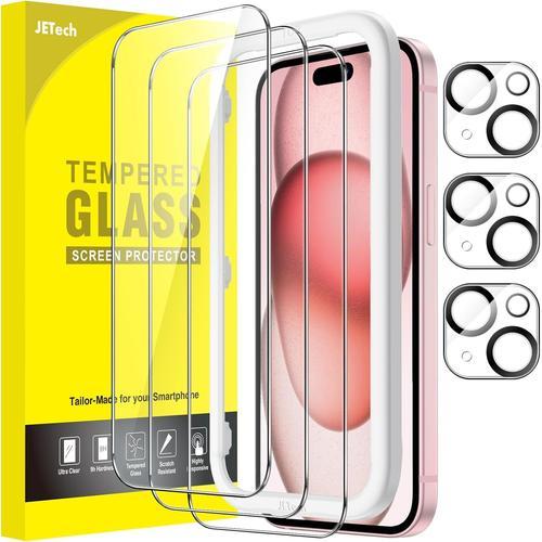 Verre Trempé Pour Iphone 15 6,1 Pouces Avec Caméra Protecteur, Sans... on Productcaster.