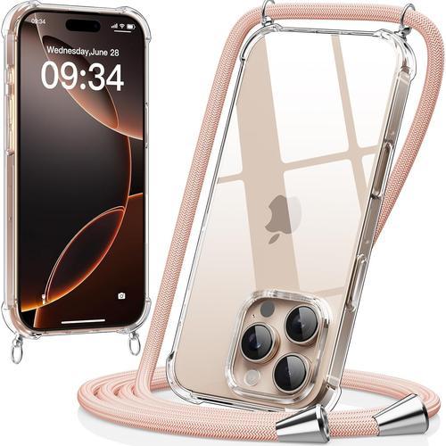 Coque Avec Cordon Pour Iphone 16 Pro Max,Étui Laniere Telephone Por... on Productcaster.