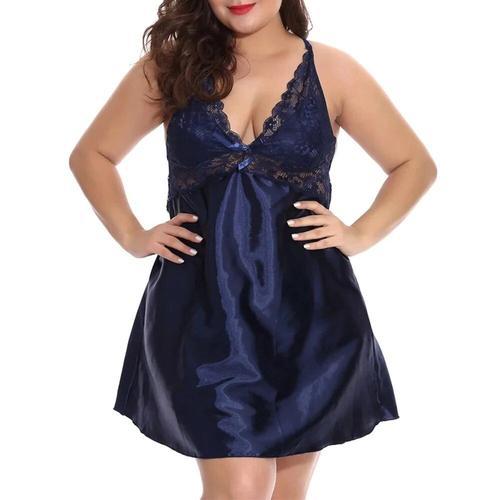 Femmes Chemise De Nuit Sexy Lingerie Dentelle Satin Injsleepwear Se... on Productcaster.