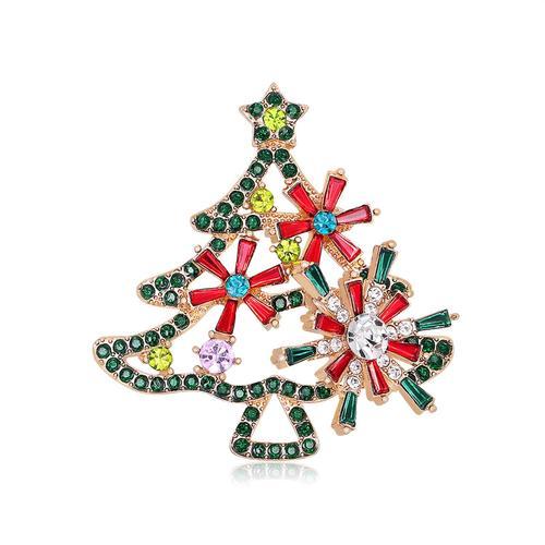 Rotating Brooch Pin Xmas Trees Brooch Pin Christmas Element Pins Xm... on Productcaster.