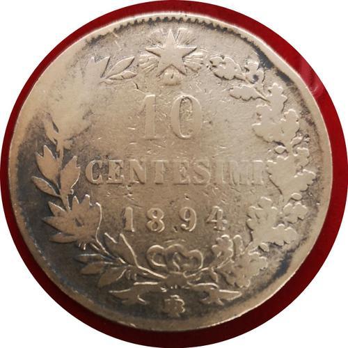 Monnaie Italie - 1894 "Bi" - 10 Centesimi Umberto Ier on Productcaster.