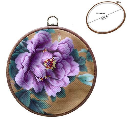 Kit De Broderie Bricolage,Motifs De Fleurs Et Pivoines,Fil De Point... on Productcaster.