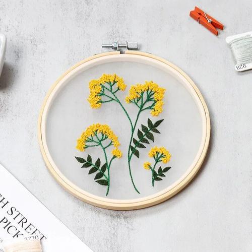 Ensemble De Broderie À Motif De Fleurs Et Plantes,Kit De Démarrage,... on Productcaster.